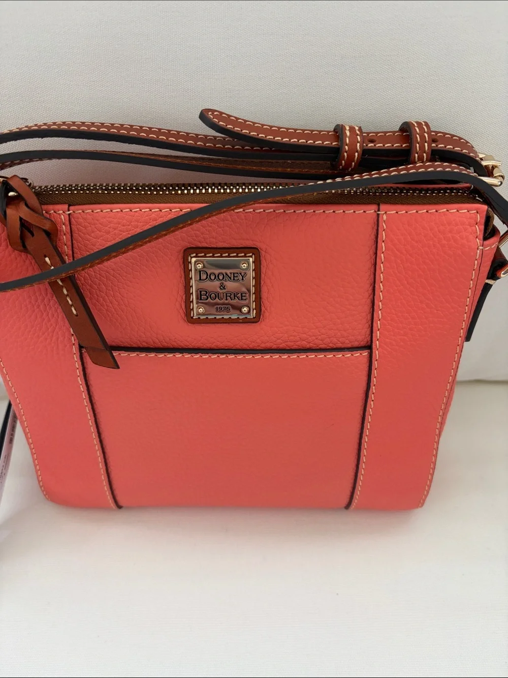 NWT - Dooney & Bourke Coral Pebble Leather Crossbody and Zip Wallet Pair